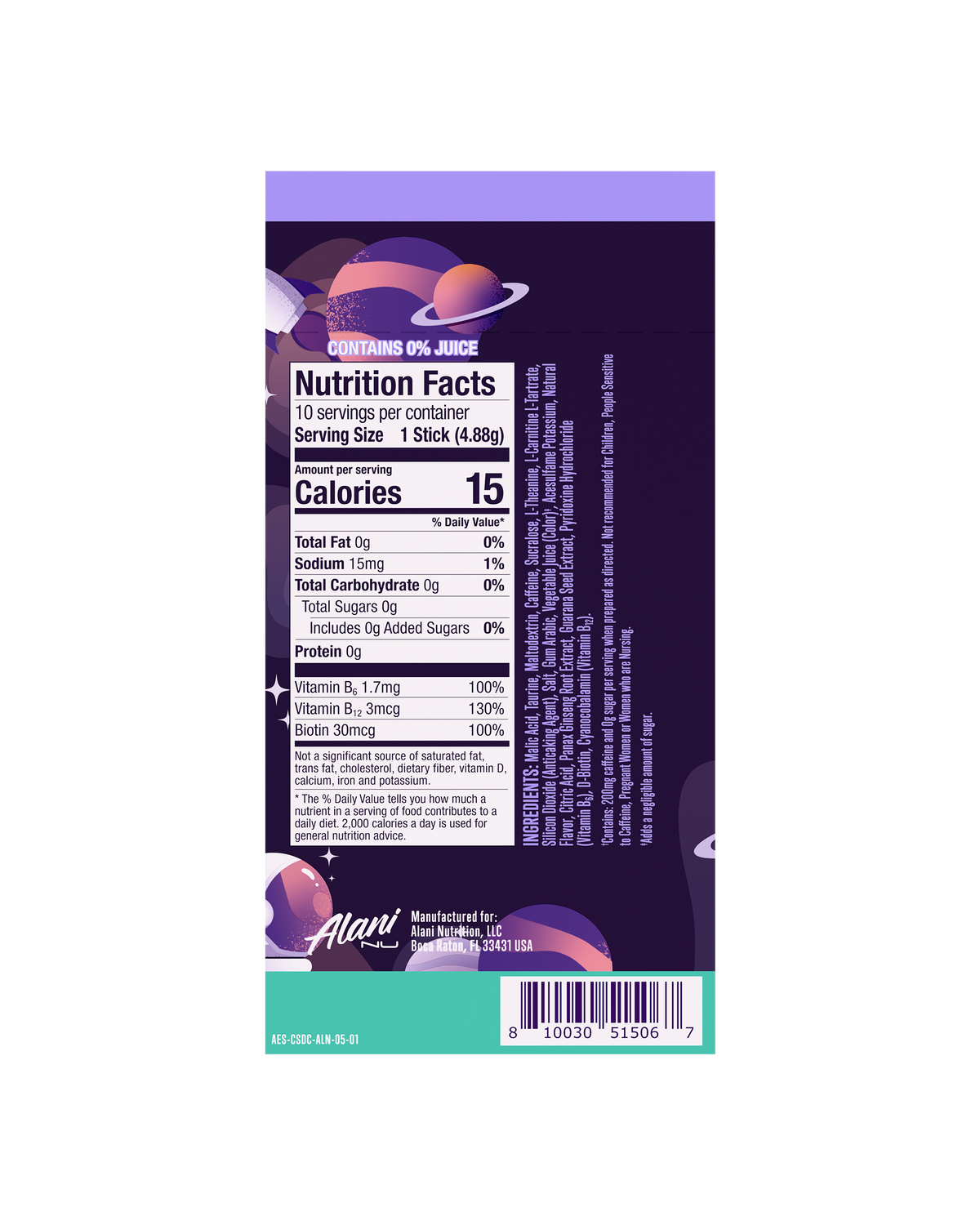 Cosmic Stardust Powdered Energy Sticks - 10-Pack