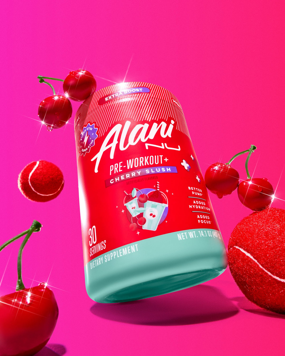 Cherry Slush Pre-Workout+ Powder - 30 Servings